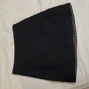 Black mini skirt